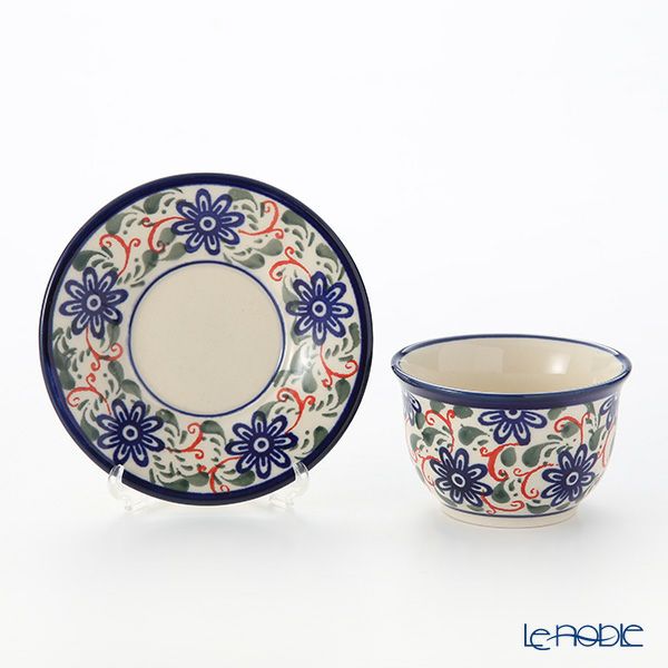 ポーリッシュポタリー（ポーランド陶器） ボレスワヴィエツ ジャパニーズティーカップ＆ソーサー 110ml 716／2014／A-1197A 【ル・ノーブルオリジナル企画商品】