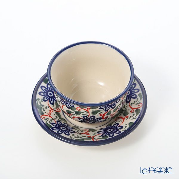 ポーリッシュポタリー（ポーランド陶器） ボレスワヴィエツ ジャパニーズティーカップ＆ソーサー 110ml 716／2014／A-1197A 【ル・ノーブルオリジナル企画商品】
