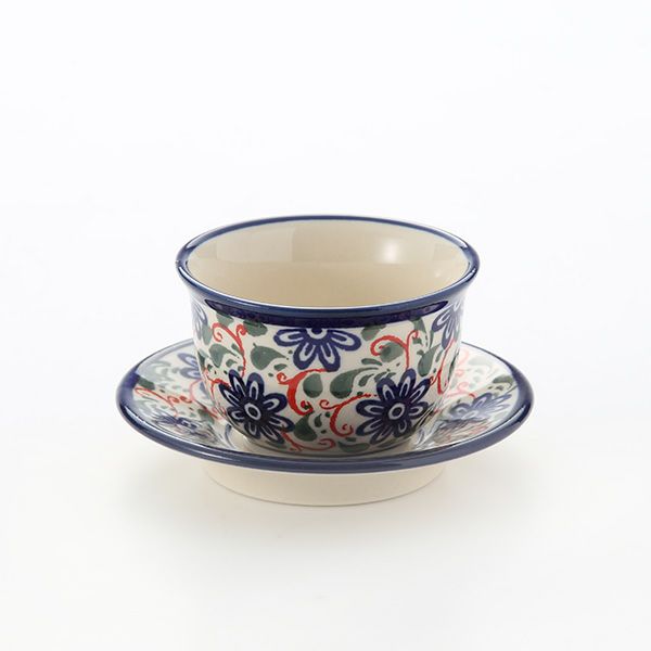 ポーリッシュポタリー（ポーランド陶器） ボレスワヴィエツ ジャパニーズティーカップ＆ソーサー 110ml 716／2014／A-1197A 【ル・ノーブルオリジナル企画商品】