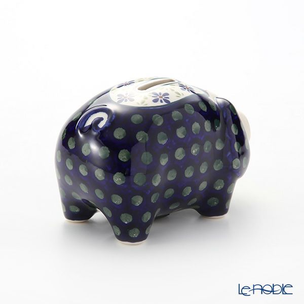 ポーリッシュポタリー（ポーランド陶器） ボレスワヴィエツ ピギーバンク（豚の貯金箱） 15.5cm／H9.3cm 1815／297A