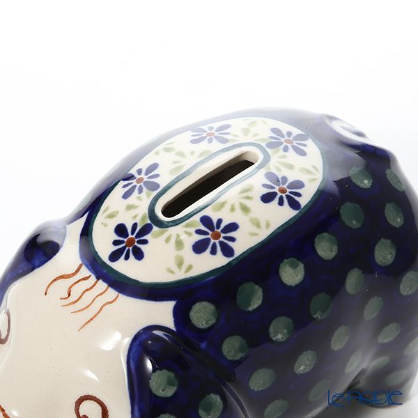 ポーリッシュポタリー（ポーランド陶器） ボレスワヴィエツ ピギーバンク（豚の貯金箱） 15.5cm／H9.3cm 1815／297A