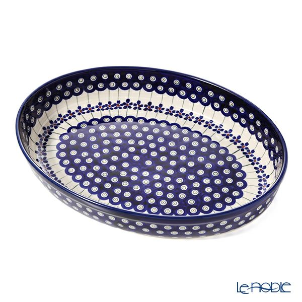 ポーリッシュポタリー（ポーランド陶器） ボレスワヴィエツ ディッシュ 22×31cm 350A／A-166A