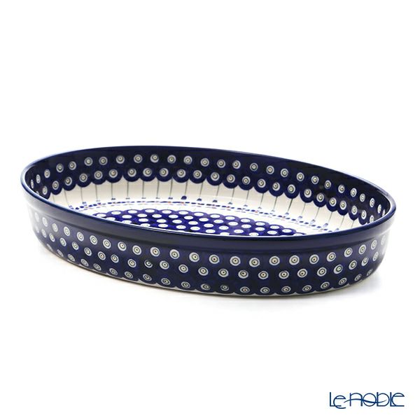 ポーリッシュポタリー（ポーランド陶器） ボレスワヴィエツ ディッシュ 22×31cm 350A／A-166A