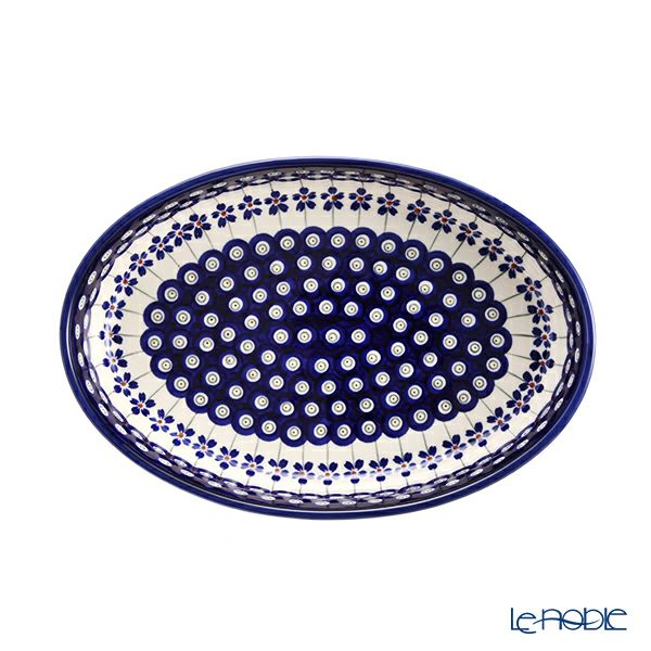 ポーリッシュポタリー（ポーランド陶器） ボレスワヴィエツ ディッシュ／楕円皿／オーバルボウル 19×27.5cm 349A／A-166A