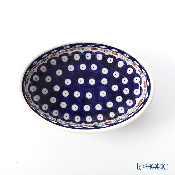 ポーリッシュポタリー（ポーランド陶器） ボレスワヴィエツ 楕円型ディッシュ 16.4cm／H4.5cm 1894A／D-41
