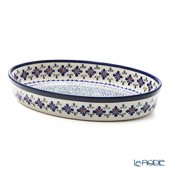 ポーリッシュポタリー（ポーランド陶器） ボレスワヴィエツ ディッシュ 22×31cm 350A／DU-60