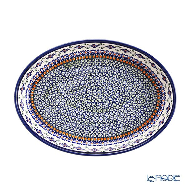 ポーリッシュポタリー（ポーランド陶器） ボレスワヴィエツ ディッシュ 22×31cm 350A／DU-60