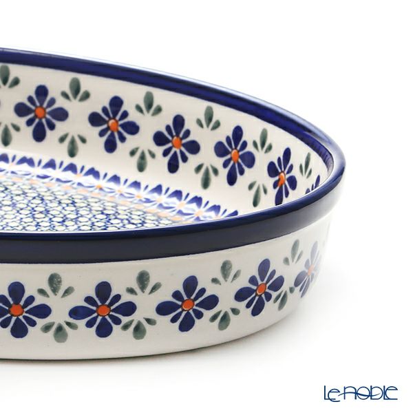 ポーリッシュポタリー（ポーランド陶器） ボレスワヴィエツ ディッシュ 22×31cm 350A／DU-60