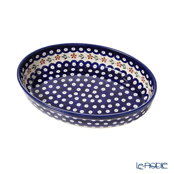 ポーリッシュポタリー（ポーランド陶器） ボレスワヴィエツ ディッシュ／楕円皿／オーバルボウル 19×27.5cm 349A／A-167A