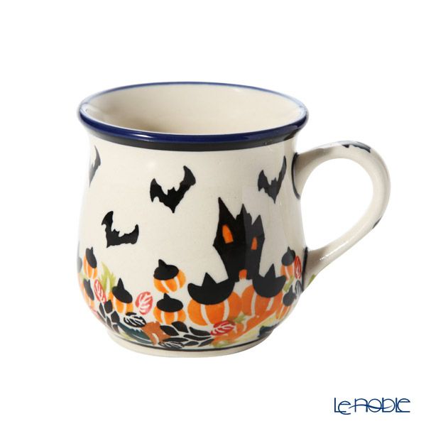 ポーリッシュポタリー（ポーランド陶器） ボレスワヴィエツ マグカップ 250ml／8.6cm パンプキン ハロウィン 1599／DU-OK124