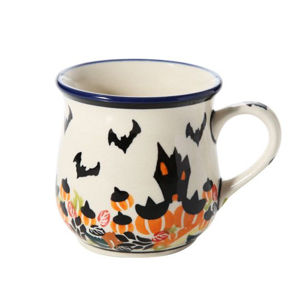 ポーリッシュポタリー（ポーランド陶器） ボレスワヴィエツ マグカップ 250ml／8.6cm パンプキン ハロウィン 1599／DU-OK124