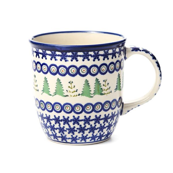 ポーリッシュポタリー（ポーランド陶器） ボレスワヴィエツ マグカップ 350ml／9.7cm XMAS／クリスマス（もみの木） 1105／A-1001