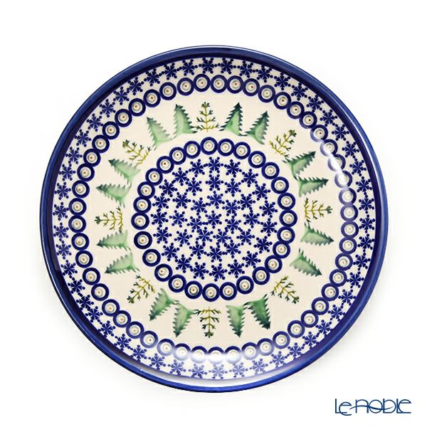 ポーリッシュポタリー（ポーランド陶器） ボレスワヴィエツ プレート 19.5cm XMAS／クリスマス（もみの木） 814／A-1001