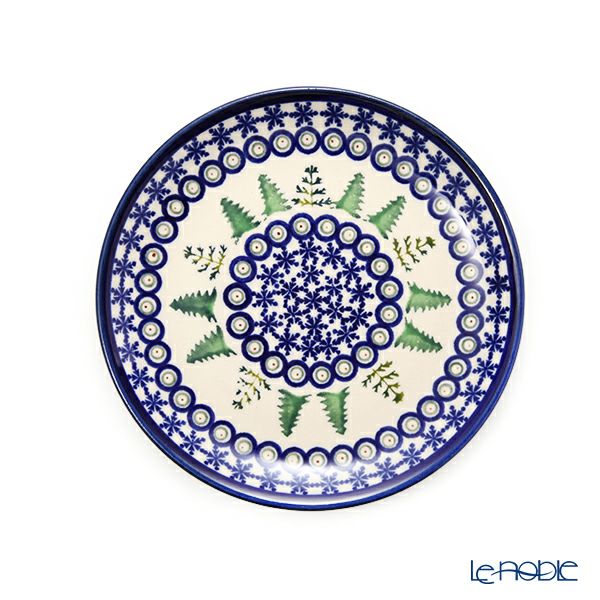ポーリッシュポタリー（ポーランド陶器） ボレスワヴィエツ プレート 16cm XMAS／クリスマス（もみの木） 818／A-1001