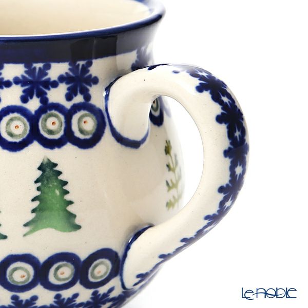ポーリッシュポタリー（ポーランド陶器） ボレスワヴィエツ マグカップ 220ml／8cm XMAS／クリスマス（もみの木） 1452／A-1001