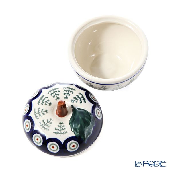 ポーリッシュポタリー（ポーランド陶器） ボレスワヴィエツ キャニスター（リンゴ） 9.2cm／100ml XMAS／クリスマス（もみの木）1899／D-312