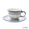 ポーリッシュポタリー（ポーランド陶器） ボレスワヴィエツ ティーカップ＆ソーサー 220ml／16cm 775／836／A-1155A