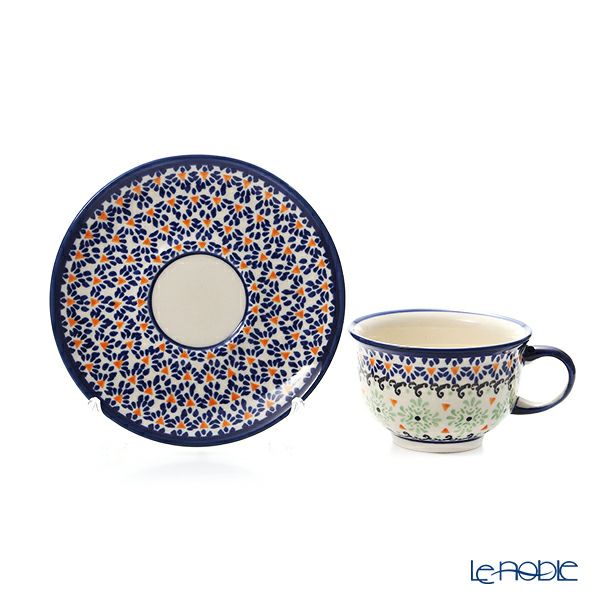 ポーリッシュポタリー（ポーランド陶器） ボレスワヴィエツ ティーカップ＆ソーサー 220ml／16cm 775／836／A-1155A