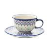 ポーリッシュポタリー（ポーランド陶器） ボレスワヴィエツ ティーカップ＆ソーサー 220ml／16cm 775／836／A-1155A