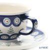 ポーリッシュポタリー（ポーランド陶器） ボレスワヴィエツ ティーカップ＆ソーサー 220ml／16cm XMAS／クリスマス（もみの木）775／836／D-312