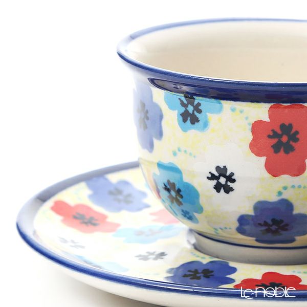 ポーリッシュポタリー（ポーランド陶器） ボレスワヴィエツ ティーカップ＆ソーサー 220ml／16cm 775／836／DU-220