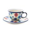 ポーリッシュポタリー（ポーランド陶器） ボレスワヴィエツ ティーカップ＆ソーサー 220ml／16cm 775／836／DU-220