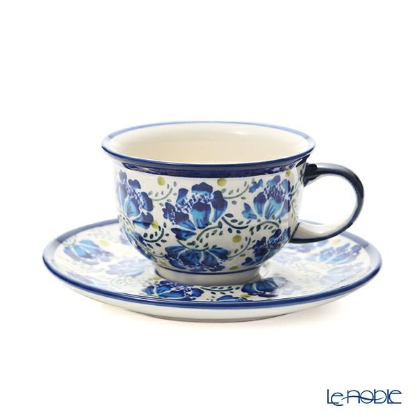 ポーリッシュポタリー（ポーランド陶器） ボレスワヴィエツ ティーカップ＆ソーサー 220ml／16cm 775／836／DU-228