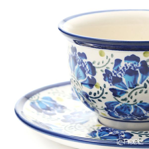 ポーリッシュポタリー（ポーランド陶器） ボレスワヴィエツ ティーカップ＆ソーサー 220ml／16cm 775／836／DU-228