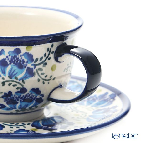 ポーリッシュポタリー（ポーランド陶器） ボレスワヴィエツ ティーカップ＆ソーサー 220ml／16cm 775／836／DU-228