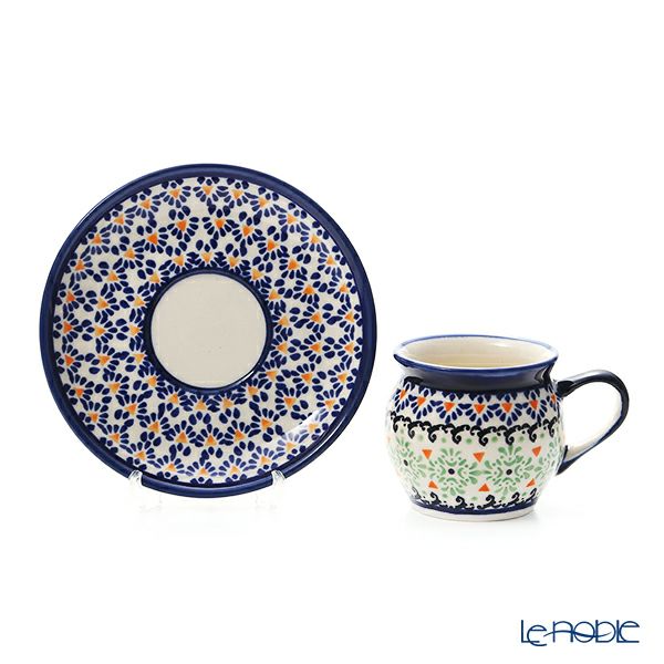 ポーリッシュポタリー（ポーランド陶器） ボレスワヴィエツ コーヒーカップ＆ソーサー 160ml／14.2cm 913／710／A-1155A
