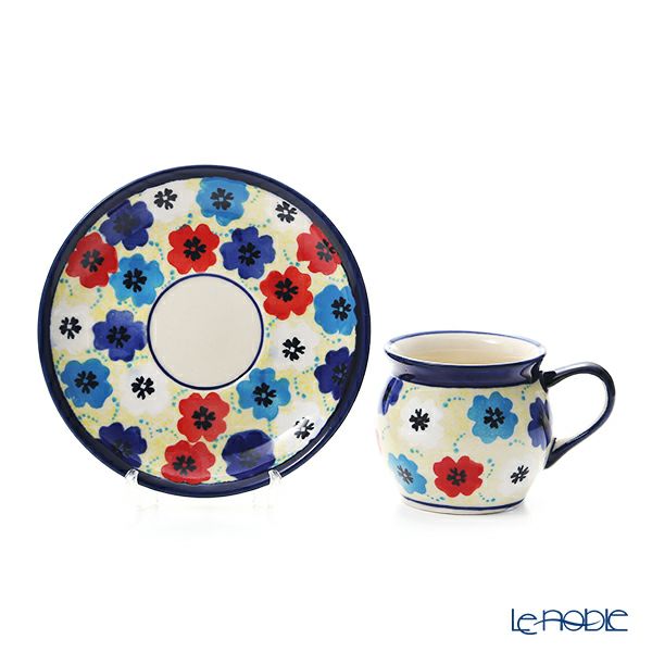 ポーリッシュポタリー（ポーランド陶器） ボレスワヴィエツ コーヒーカップ＆ソーサー 160ml／14.2cm 913／710／DU-220