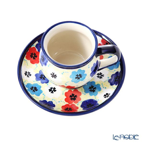 ポーリッシュポタリー（ポーランド陶器） ボレスワヴィエツ コーヒーカップ＆ソーサー 160ml／14.2cm 913／710／DU-220