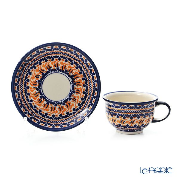 ポーリッシュポタリー（ポーランド陶器） ボレスワヴィエツ ティーカップ＆ソーサー 220ml／16cm 775／836／DU-225