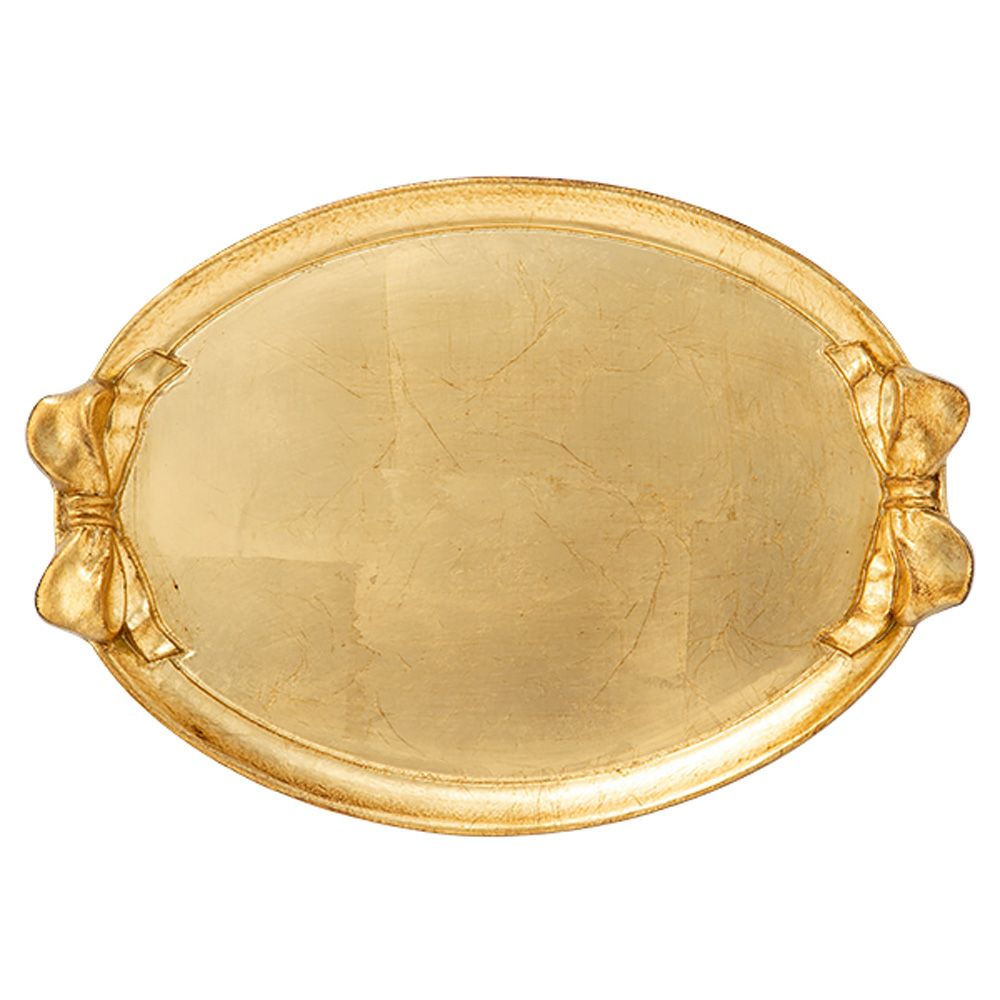 ソルディ フィレンツェ トレイ オーバル 1003 リボン／ゴールド 30×43cm