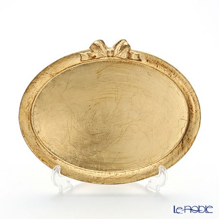 ソルディ フィレンツェ トレイ オーバル 18×24cm ゴールドリボン D218