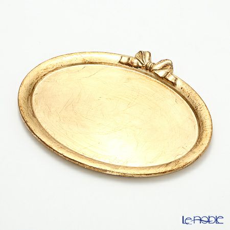 ソルディ フィレンツェ トレイ オーバル 18×24cm ゴールドリボン D218