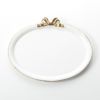 ソルディ フィレンツェ トレイ オーバル 18×24cm ホワイト／ゴールドリボン D218