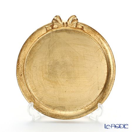 ソルディ フィレンツェ トレイ ラウンド 20cm ゴールドリボン D216