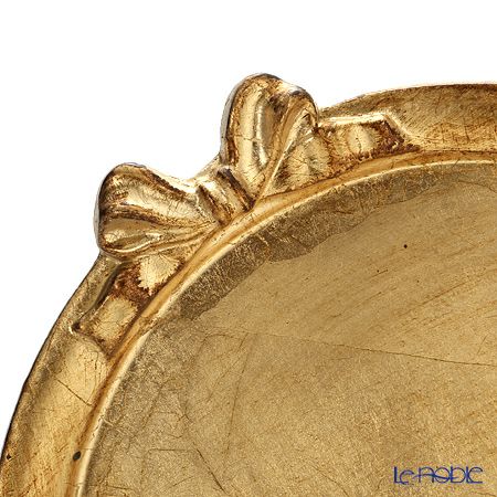 ソルディ フィレンツェ トレイ ラウンド 20cm ゴールドリボン D216