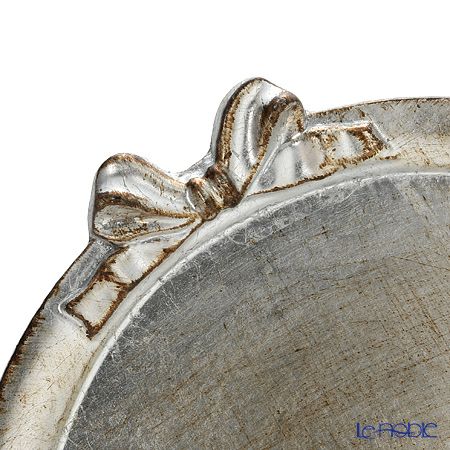 ソルディ フィレンツェ トレイ ラウンド 20cm シルバーリボン D216