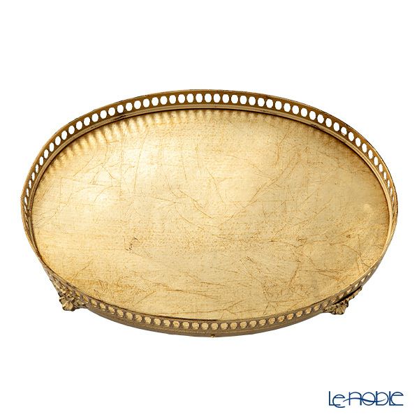 ソルディ フィレンツェ トレイ オーバル 脚付 99124 ギャラリーゴールド 20×30cm
