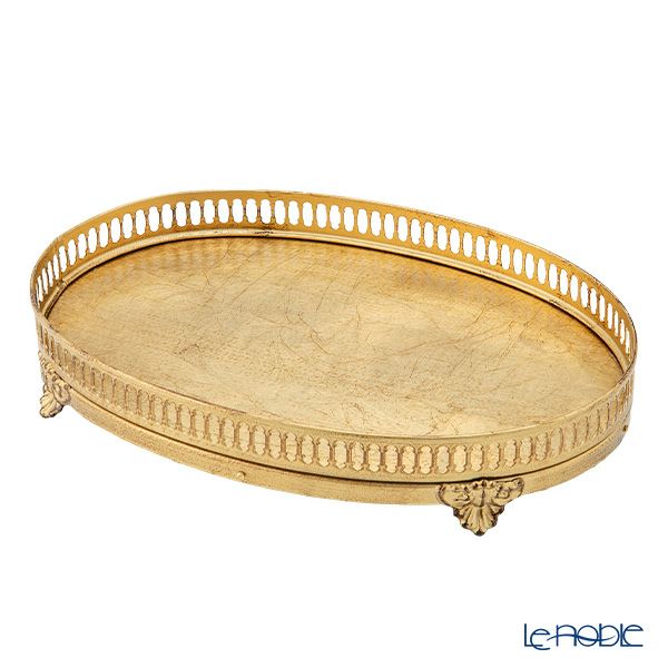 ソルディ フィレンツェ トレイ オーバル 脚付 99124 ギャラリーゴールド 20×30cm