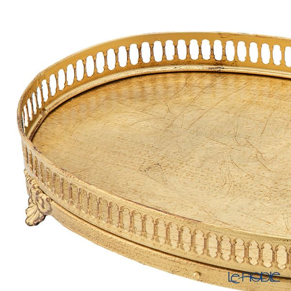 ソルディ フィレンツェ トレイ オーバル 脚付 99124 ギャラリーゴールド 20×30cm