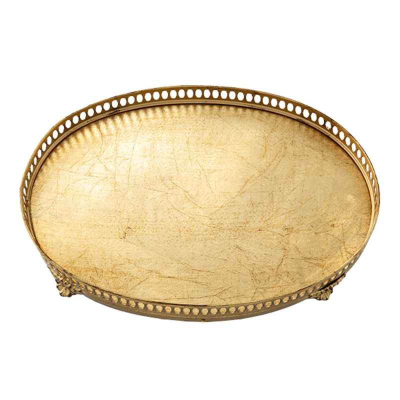ソルディ フィレンツェ トレイ オーバル 脚付 99124 ギャラリーゴールド 20×30cm