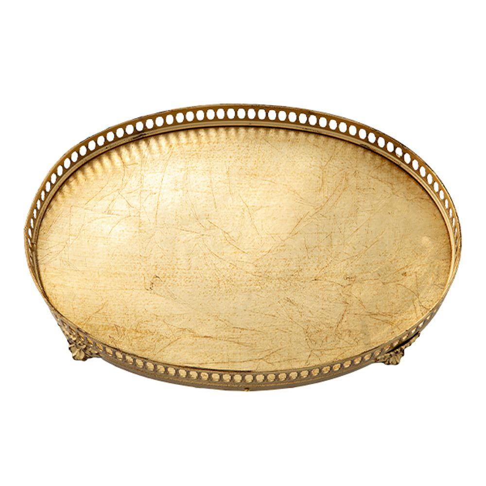 ソルディ フィレンツェ トレイ オーバル 脚付 99124 ギャラリーゴールド 20×30cm