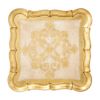 ソルディ フィレンツェ トレイ スクエア 21076 ホワイト／ゴールド 30×30cm