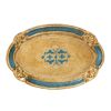 ソルディ フィレンツェ トレイ（S） オーバル 17×26cm ゴールド／ブルー 12／GTR-0