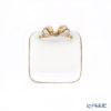 ソルディ フィレンツェ コースター スクエア ホワイト／ゴールドリボン 10×11cm F100