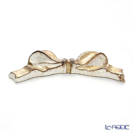 ソルディ フィレンツェリボン ナイフレスト（箸置き） F8 ホワイト／ゴールドリボン