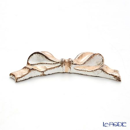 ソルディ フィレンツェリボン ナイフレスト（箸置き） F8 ホワイト／ピンクリボン